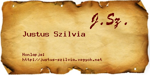 Justus Szilvia névjegykártya